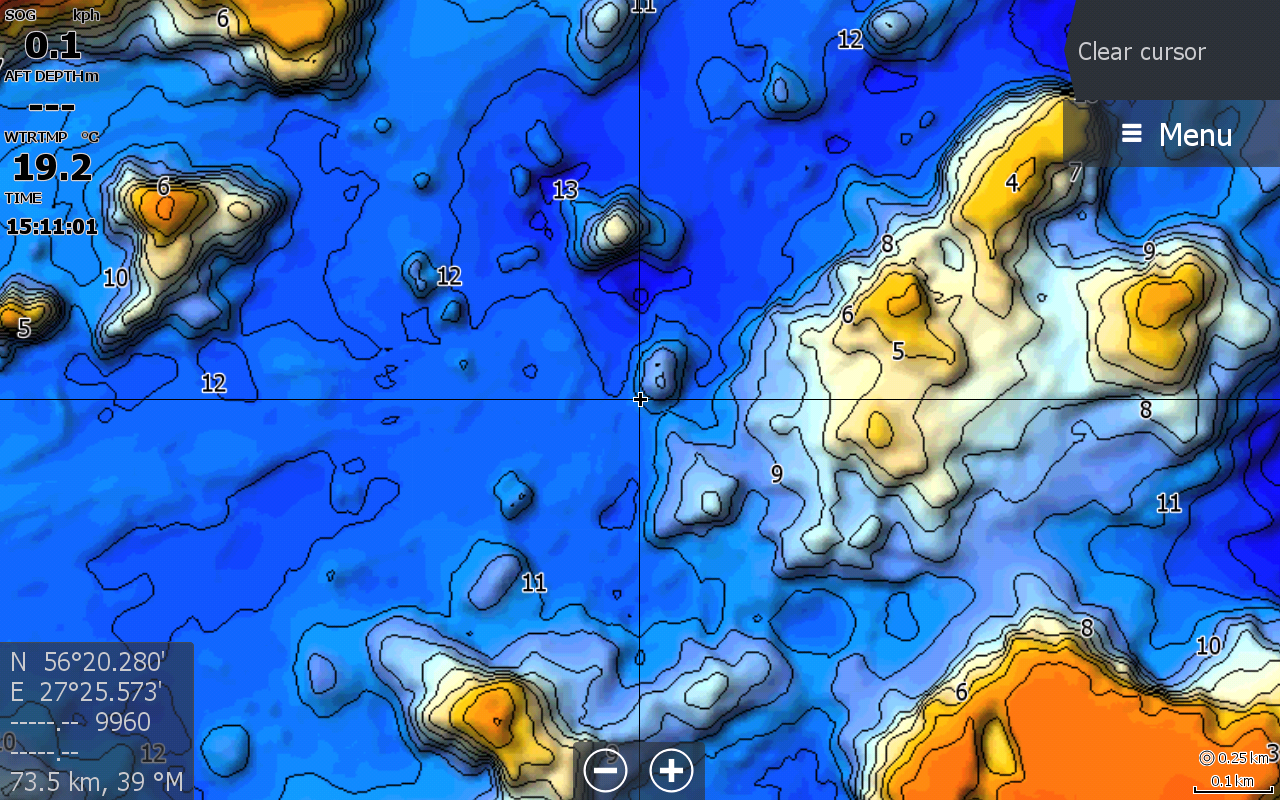 Baltic Depth Maps gylio žemėlapio pavyzdys