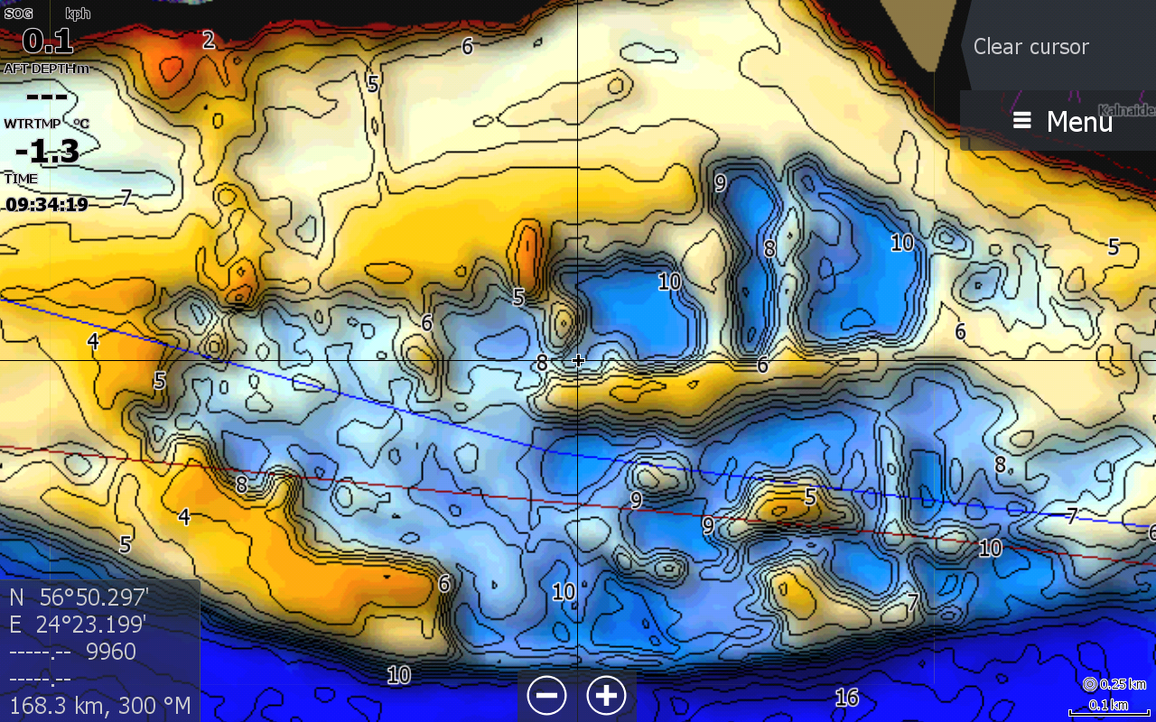 Baltic Depth Maps gylio žemėlapio pavyzdys